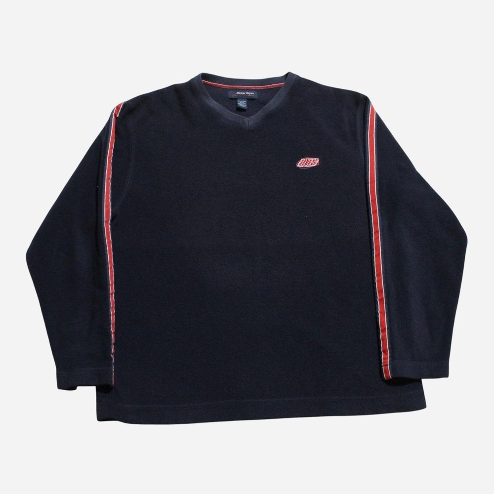 Mens Vintage 90s/00s Y2K Skater Streetwear Sportswear Striped Fleece Sweater